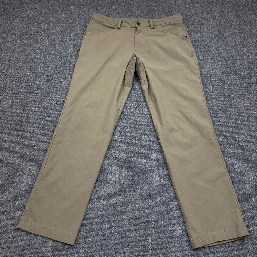 Lululemon Commission Pants Mens 32x29 Khaki Straight Warpstreme Chino Golf